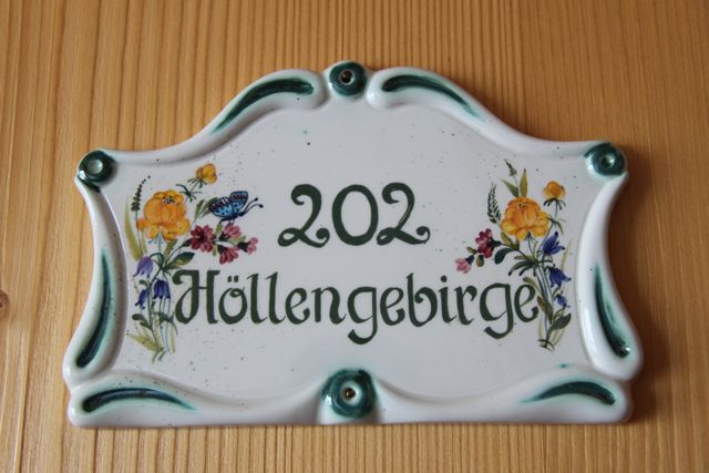 Türschild Höllengebirge