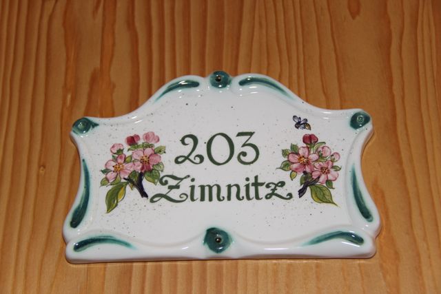 Türschild Zimnitz